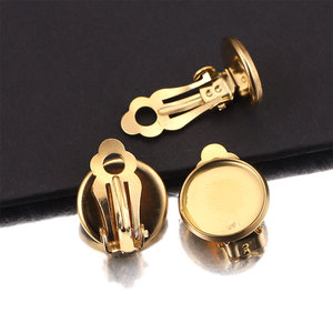 10 pièces/sac en gros en acier inoxydable <span class=keywords><strong>oreille</strong></span> <span class=keywords><strong>pince</strong></span> bouton sangle fondu gratuit boucles d'oreilles bricolage boucles d'oreilles fabrication de bijoux accessoires - Product Image 3