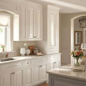 Muebles de Cocina Modernos Personalizados, Gabinetes de Cocina Completos Blancos Estilo Shaker Clásico, Diseño de Muebles de Cocina para Casa o Villa - Product Image 2