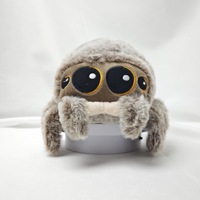 Peluche Populaire en Gros Lucas Spider, Jouet en Peluche Doux Araignée Sautarde, Poupée en Peluche Luca, Cadeau d'Anniversaire Confortable