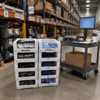 Bacs de stockage en plastique ondulé empilables et recyclables pour vêtements et chaussettes