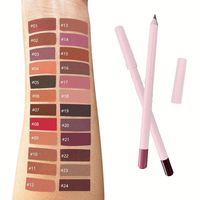 Crayons à lèvres crémeux personnalisés à marque privée, imperméables, marron rose, crayons à lèvres vegan
