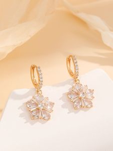 Elegantes Pendientes de Perlas con Forma de Flor en Aleación para Mujer, Chapados en Oro, Joyería de Moda para Fiestas, Anarta Exim AXE-404 - Product Image 3