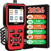 Escáner de Fallas Automotrices V500, Herramienta de Diagnóstico OBD2, Lector de Códigos, Decodificador, Transmisión de Datos en Tiempo Real, Prueba de Voltaje, Pantalla Universal para
