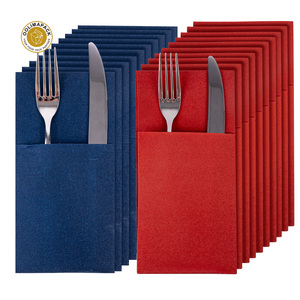<span class=keywords><strong>Tovaglioli</strong></span> Airlaid OOLIMA con effetto lino, porta posate usa e getta pre-piegati per matrimoni - Product Image 1