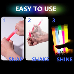 Bâtons lumineux de 6 pouces en gros, multi-usages, phosphorescents, pour fêtes néon et fournitures de fête lumineuses - Product Image 4