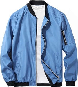 2024 Blouson aviateur décontracté coupe ajustée tissé avec logo personnalisé pour hommes Veste universitaire Streetwear d'hiver Veste imperméable et respirante XS-XL - Product Image 1