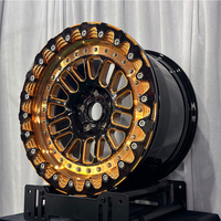 Jantes de course en alliage or et noir 5x120 5x150 forgées Beadlock pour Toyota Sequoia Tundra Land Rover 2.0T 3.0T