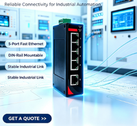 Switch Ethernet Industriel Non Géré sur Rail DIN, 4/8/16 Ports RJ45, Plug-and-Play, Montage sur Rail, 10 Mbps, Robuste pour Ordinateur
