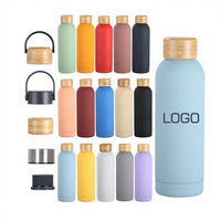 Beauchy Flacon à vide personnalisé de 17oz 500ml 500ml Bouteille d'eau de sport en caoutchouc inoxydable à double paroi isolée avec logo personnalisé