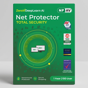 Logiciel antivirus Net Protector Total Security 2026 pour 100 utilisateurs, 1 an, logiciel d'entreprise pour la sécurité informatique et les menaces en ligne - Product Image 1