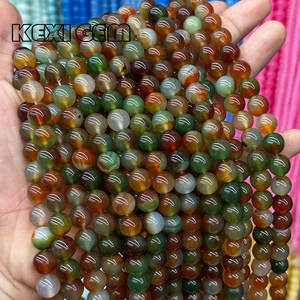 ลูกปัดหินโมรานกยูงสีเขียวย้อมสี<span class=keywords><strong>4mm</strong></span> 6mm 8mm 10mm 12mm หินโมรานกยูงทรงกลมหลวมเรียบสำหรับทำเครื่องประดับ - Product Image 3