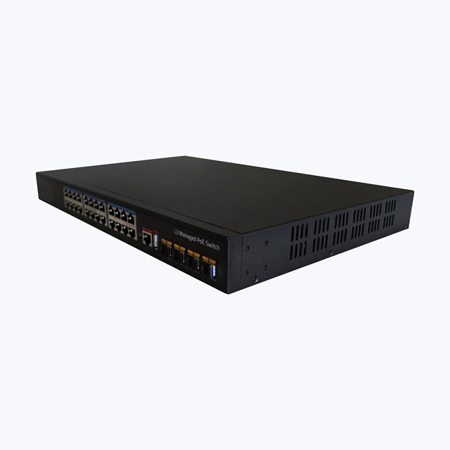 28 Port 10G Uplink Network Switch 24 Port Gigabit L3 Managed Ethernet POE Switch 10/100/1000M Ethernet Switches SFP RJ45 Stock