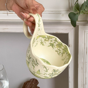 <span class=keywords><strong>Tasse</strong></span> à thé florale classique nordique 450 ml – Élégante <span class=keywords><strong>tasse</strong></span> en céramique <span class=keywords><strong>vintage</strong></span> pour la fête des Mères – Mug à café à glaçure mate – Cadeau de printemps idéal - Product Image 3