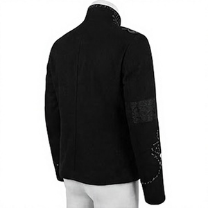 <b>Men</b> Black Style <b>Jacket</b> Stage Performance <b>Festival</b> Costume Outdoor Reproduction Uniform <b>Jacket</b> - Product Image 4