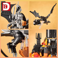 DK7043 Torre de Magia Oscura con Luz LED, Arquitectura de Dragón, 997 Piezas, Diorama, Set de Bloques de Construcción Coleccionables para Aficionados