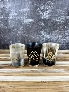 Tazas de Cuerno de Búfalo Natural, Cuernos para Beber, Taza de Cuerno Vikingo de la India, Jarra con Logotipo Grabado Personalizado - Product Image 3