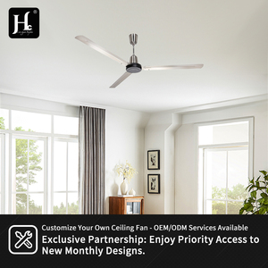 New Silver Electric Ceiling Fan with 3 Stainless Steel Blades, 79-Inch, 220V - Product Image 5