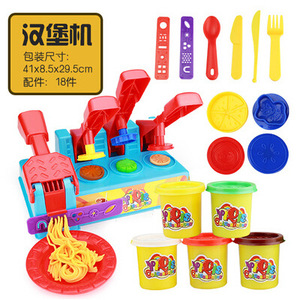 3D peluquería arcilla loco barbería tema plastilina molde herramienta conjunto DIY juguete arcilla juguetes juego de imitación juguete pelo traer caja alegre - Product Image 6