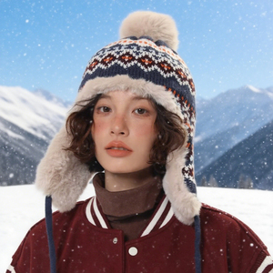 2026 Mới Mùa Đông Dày Nhiệt Nga Beanie Tai Bảo Vệ Giữ Ấm Dệt Kim Hat Cho Phụ Nữ - Product Image 2