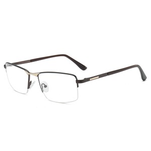 27631 Trendy <strong>Rectangle</strong> Half Rim Metal Eyeglasses Frame <strong>Men</strong> Semi-Rimless Optical Spectacles Business Style <strong>Glasses</strong> 2026 - Product Image 5