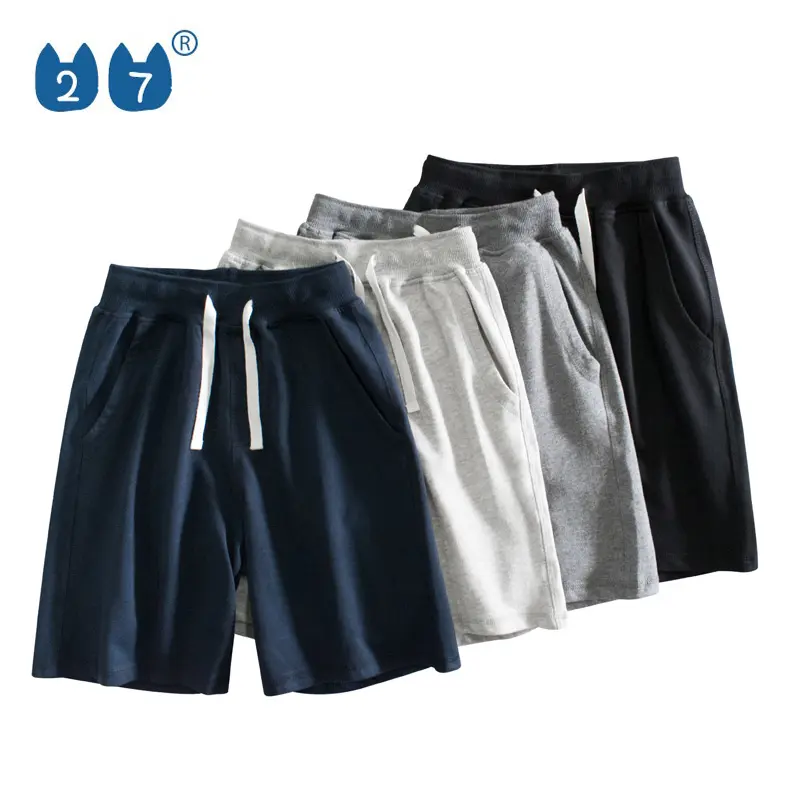 Newest Summer Teenager Children Unisex Outwear Shorts Solid Color Cotton Casual Boy Shorts