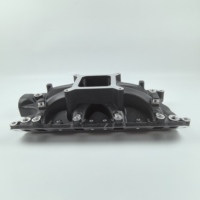 Collecteur d'admission à plan unique noir SBF EFI Hurricane High Rise avec kits de rampe de carburant