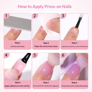 150 <span class=keywords><strong>Uñas</strong></span> Postizas Francesas en Color Rosa Nude, Almendradas y Cuadradas, Kit <span class=keywords><strong>de</strong></span> <span class=keywords><strong>Uñas</strong></span> Postizas Removibles y Reutilizables para Uso Diario - Product Image 5