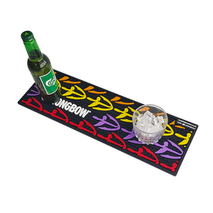 Printed Silicone PVC Pub Mat Rubber <b>Beer</b> Spill Pad Bar Non Slip Service Mat <b>Table</b> Pad Coaster Placemat for Bars Restaurants - Product Image 3