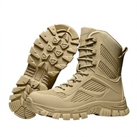 Bottes tactiques vert olive haut de gamme, semelle en caoutchouc résistante à l'usure, pour le travail en extérieur et l'escalade