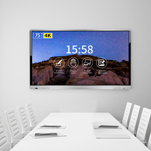 Floor <strong>Standing</strong> Portable Smart Interactive Whiteboard Tempered 4K Anti-Glare Smart <strong>Board</strong> Interact Whiteboard for Meeting Teaching - Product Image 3