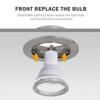 Togeo – plafonnier Led encastrable en Alu moulé sous pression, lampe Gu10, 7 watts