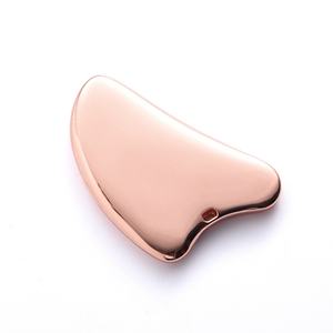 Herramienta de Masaje Gua Sha de Acero Inoxidable, Color Oro Rosa, de Lujo, para Rostro, Cuello y Cuerpo - Product Image 5