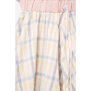 Pantaloncini fluidi a quadri con coulisse in vita multicolore - Product Image 2