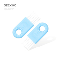 Nouvelle conception Brosse de nettoyage multifonctionnelle pour écouteurs et clavier, 50 mm de longueur, poils PBT bleus, petit gadget ménager