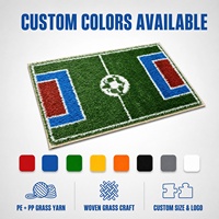 Gewebter Realistischer Rasen Hochwertige 11000DTEX Kunstrasenmatte für Sportplätze Starter-Kit Fußball Geschenk Fußballplatz