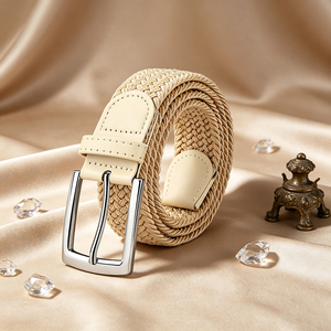 Ceinture de golf tressée élastique décontractée de haute qualité, largeur 35 mm, avec boucle en alliage à ardillon - Product Image 2
