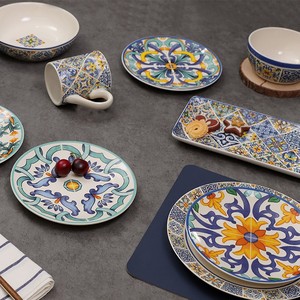 Venta al por mayor Restaurante Cerámica <span class=keywords><strong>Barato</strong></span> Colorido Comer Color Lujo <span class=keywords><strong>Completo</strong></span> Cerámica Platos <span class=keywords><strong>Vajilla</strong></span> <span class=keywords><strong>Juego</strong></span> <span class=keywords><strong>de</strong></span> <span class=keywords><strong>vajilla</strong></span> - Product Image 3