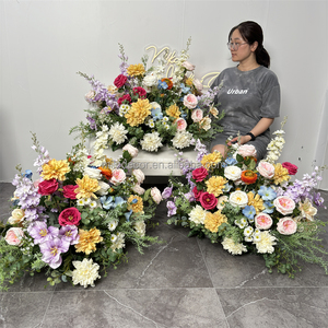Décorations de mariage Arrangements floraux d'angle Arches de mariage roses Rangées de fleurs pour cérémonie - Product Image 2