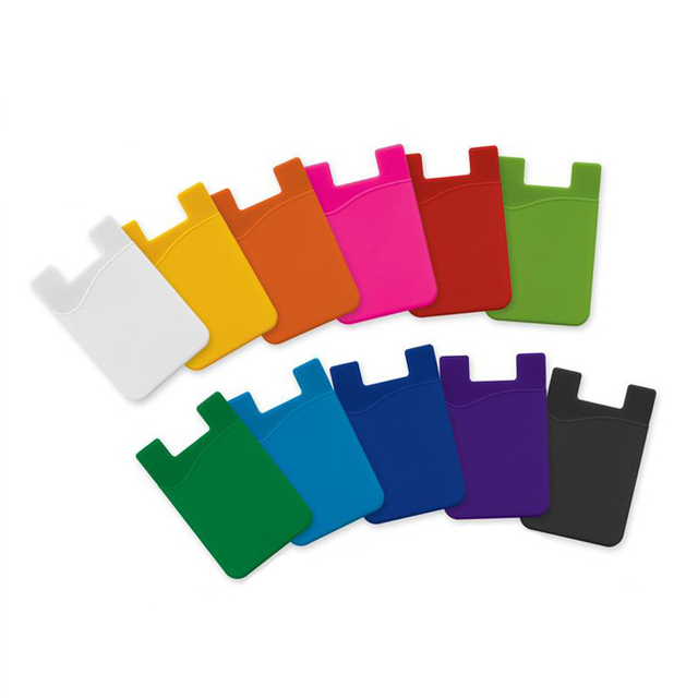 Custom Phone Accessories Back Sticker Silicone Mobile Phone Card Holder Cell Phone Credit Card Holder