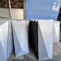 Panneau de mur rideau en alliage d'aluminium, revêtement poudré, écologique, ignifuge, pour revêtement de façade extérieure de centre commercial, hôtel