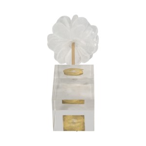 Statua di fiore in cristallo con base per decorazioni del soggiorno, complemento d'arredo per bagno, ufficio, scaffale, stile floreale - Product Image 6
