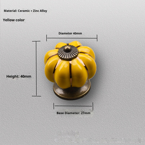 Modern Minimalist Light Luxury Ceramic Handle <strong>Knobs</strong> with Pumpkin and Cartoon Art for Kitchen Cabinets and Drawers <strong>Knobs</strong> - Product Image 5