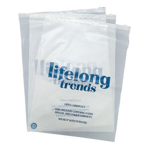 Sacs personnalisables réutilisables, sachets à fermeture éclair, biodégradables, pour la livraison de vêtements, 100% unités - Product Image 2