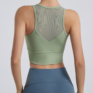 Nouveau style 2026 – Débardeur de sport pour femme, sans manches, en maille ajourée, séchage rapide, coupe ajustée, haut de sport moulant pour femme - Product Image 1