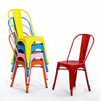 Chaises de salle à manger empilables en métal, très demandées, pour café, restaurant, jardin, parc, extérieur, mariage