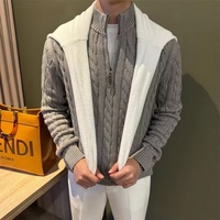 Nouveau Cardigan en Soie Automne/Hiver 2025 – Style Américain Rétro Décontracté, Col en V, Motif Floral Uni