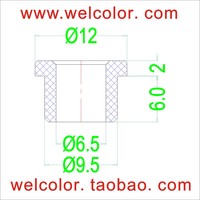 Bouchon de tuyau en caoutchouc de silicone personnalisé en forme de T, creux, pour étanchéité, bouchon d'extrémité, obturateur, diamètre du trou d'ouverture 9,0 9,5 mm 9,5 mm ID 6,5