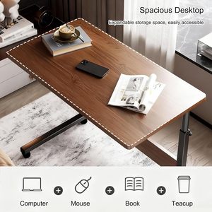 Adjustable Wooden Top Metal Frame Laptop Modern <b>Computer</b> <b>Desk</b> Movable Laptop Table <b>Computer</b> <b>Desk</b> - Product Image 3