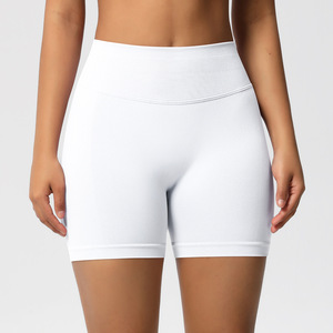 Shorts Deportivos al por Mayor para Mujer, de 3 Pulgadas, Acanalados, Sin Costuras, con Espalda en V, Efecto Levanta Glúteos, para Gimnasio, Pilates, Ciclismo, OEM ODM - Product Image 3