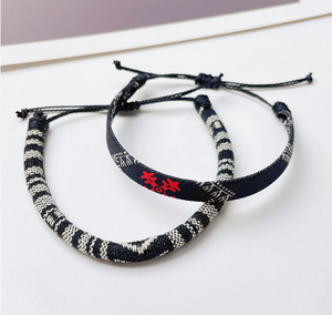 Hot Hand Woven <b>Bracelet</b> Arabic Headscarf with the Same Color Adjustable Hand <b>Rope</b> Palestine Ribbon Braided <b>Bracelets</b> Wholesale - Product Image 5
